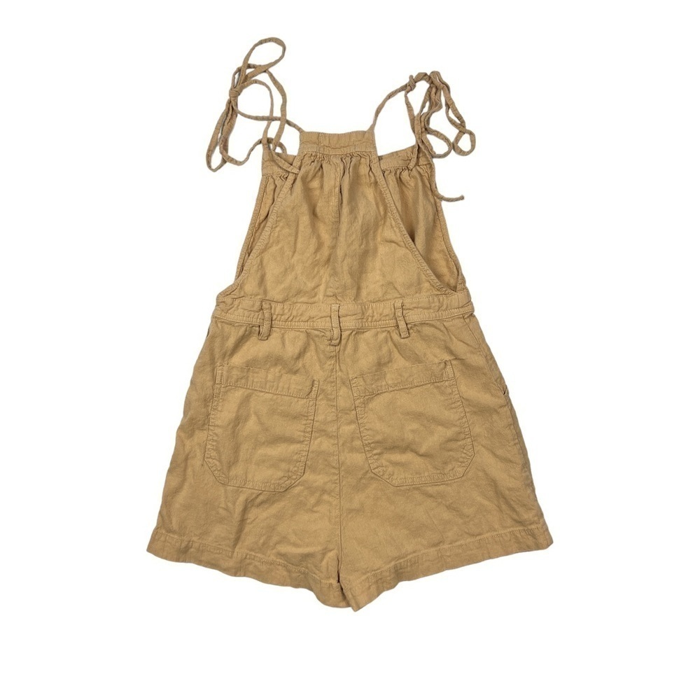 Urban Outfitters Tan Brown Ivy Tie Shoulder Linen Shortall Overalls - Picture 6 of 6